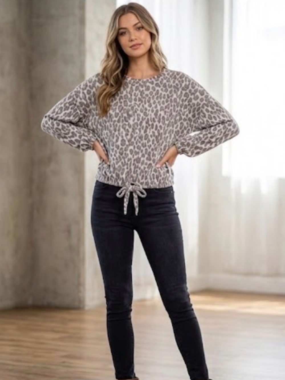 Gaze Soft Cheetah Print Top